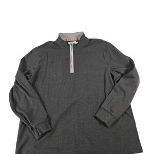 The Normal Brand Mens XXL Charcoal Gray Quarter Zip Pullover Sweater Bear Logo